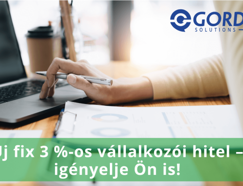 Új fix 3 %-os vállalkozói hitel – igényelje Ön is!