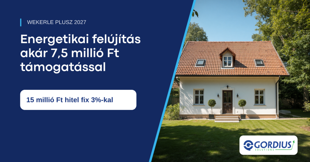 Wekerle Plusz energetikai felújítási támogatás Wekerle Plusz energetikai felújítás akár 7,5 millió Ft támogatással és 15 millió Ft hitellel